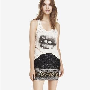 Express sequin mini skirt